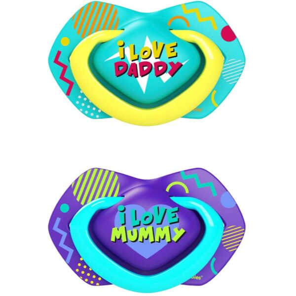 Canpol babies Neon Love B 6-18m suzetă Blue 2 buc-Țena