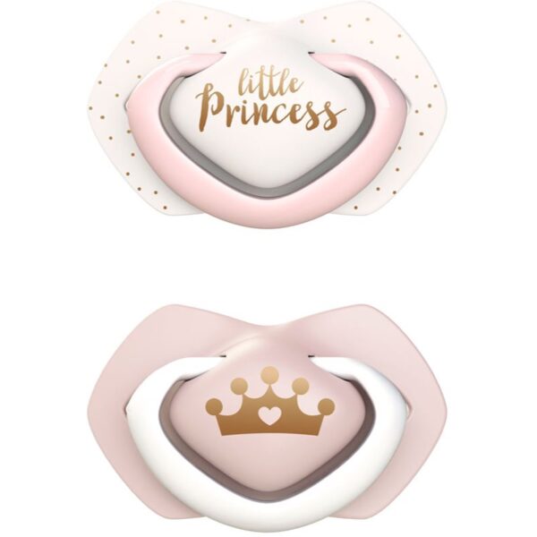 Canpol babies Royal Baby A 0-6 m suzetă Pink 2 buc-Țena