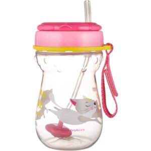 Canpol babies Sport Cup ceasca cu pai 9m+ Pink 350 ml-ro