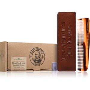Captain Fawcett Accessories Hair Comb with Leather Case pieptene pentru barbă cu sac 1 buc-Țena