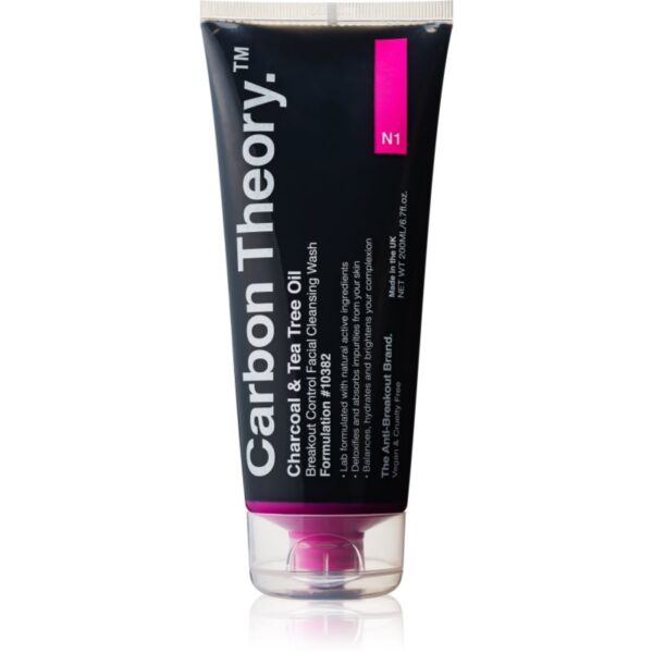 Carbon Theory Charcoal & Tea Tree Oil gel intens pentru curatare cu cărbune activ 200 ml-ro