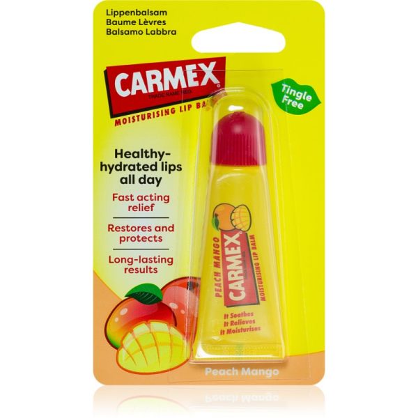 Carmex Peach Mango balsam de buze într-un tub 10 g-ro