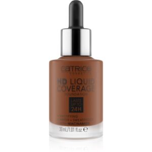 Catrice HD Liquid Coverage Foundation fard lichid rezistent la apa cu efect matifiant culoare 097 Cool Mocha 30 ml-Țena