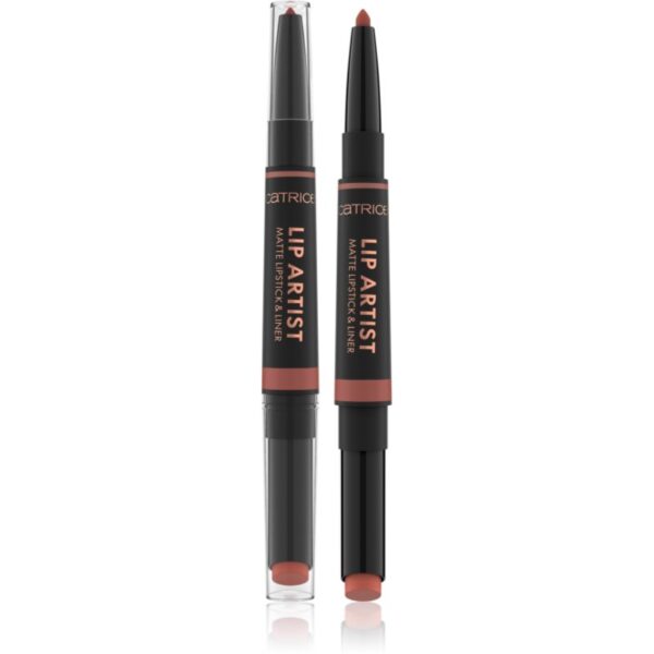 Catrice Lip Artist Matte Lipstick & Liner ruj + creion contur pentru buze cu efect matifiant culoare 030 Best Friends Forever 1.74 g-Țena