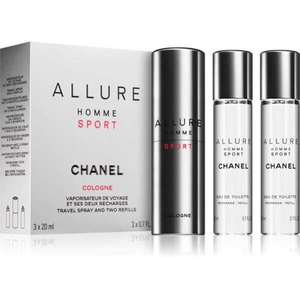 Chanel Allure Homme Sport Cologne eau de cologne (1x reincarcabil + 2x rezerva) pentru bărbați 2x20 ml-ro