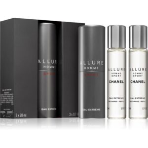 Chanel Allure Homme Sport Eau Extreme Eau de Parfum (1x reincarcabil + 2x rezerva) pentru bărbați 3x20 ml-ro