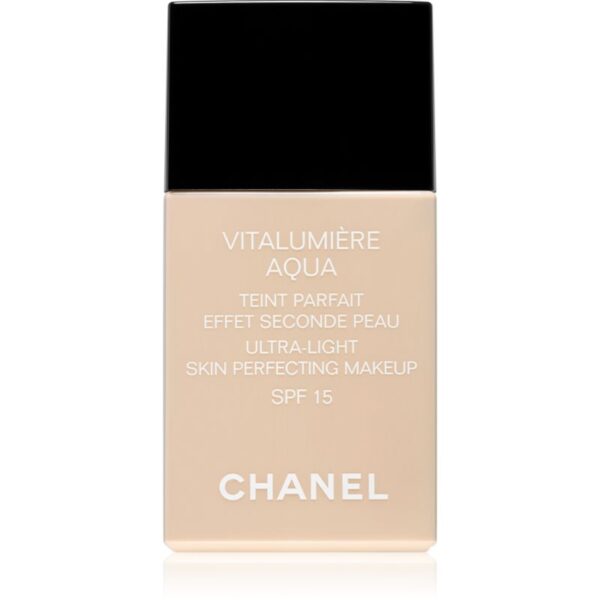Chanel Vitalumière Aqua make-up ultra light pentru o piele radianta culoare 22 Beige Rosé SPF 15  30 ml-ro