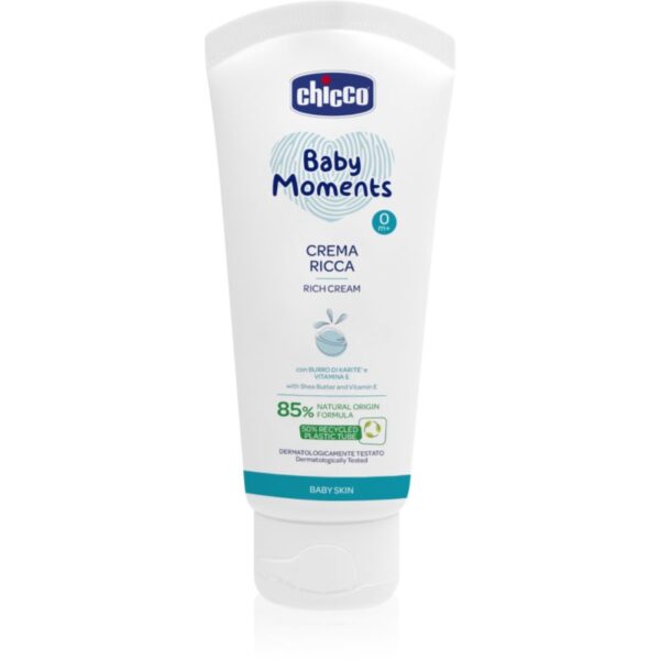 Chicco Baby Moments Rich Cream crema nutritiva pentru nou-nascuti si copii 0 m+ 100 ml-ro