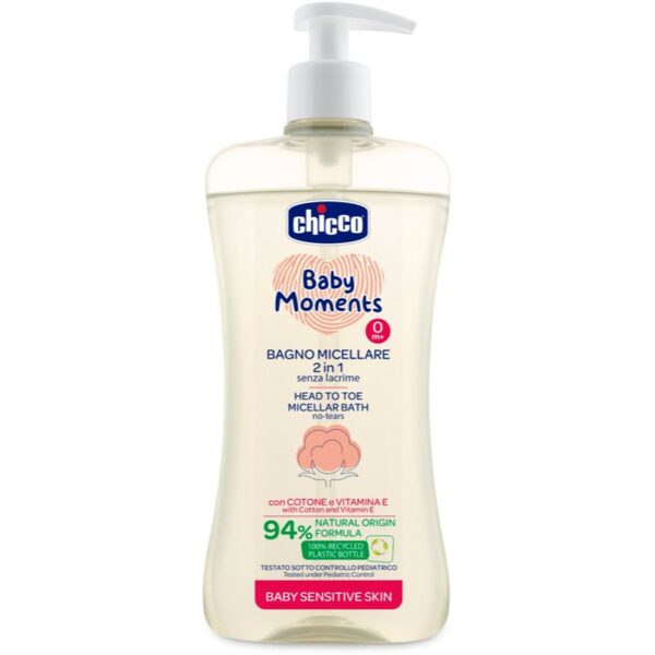 Chicco Baby Moments Sensitive șampon micelar pentru corp si par 500 ml-ro