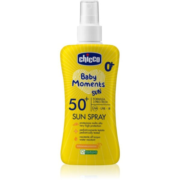 Chicco Baby Moments Sun spray pentru protectie solara pentru copii SPF 50+ 0 m+ 150 ml-ro