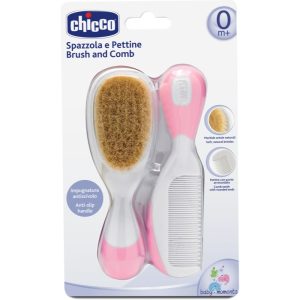 Chicco Baby Moments set pentru păr 0m+ Pink 2 buc-Țena