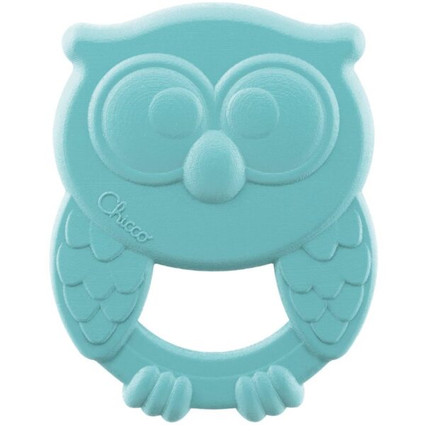 Chicco Eco+ Owly Teether jucărie pentru dentiție Blue 3 m+ 1 buc-ro