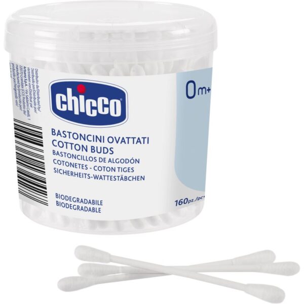Chicco Hygiene bețișoare din bumbac 0m+ 160 buc-Țena