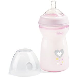 Chicco Natural Feeling Girl biberon pentru sugari 6m+ 330 ml-ro