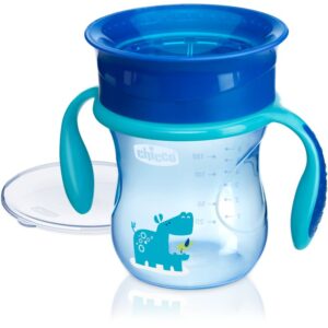 Chicco Perfect 360 cană pentru antrenament cu mânere 12m+ Blue 200 ml-ro