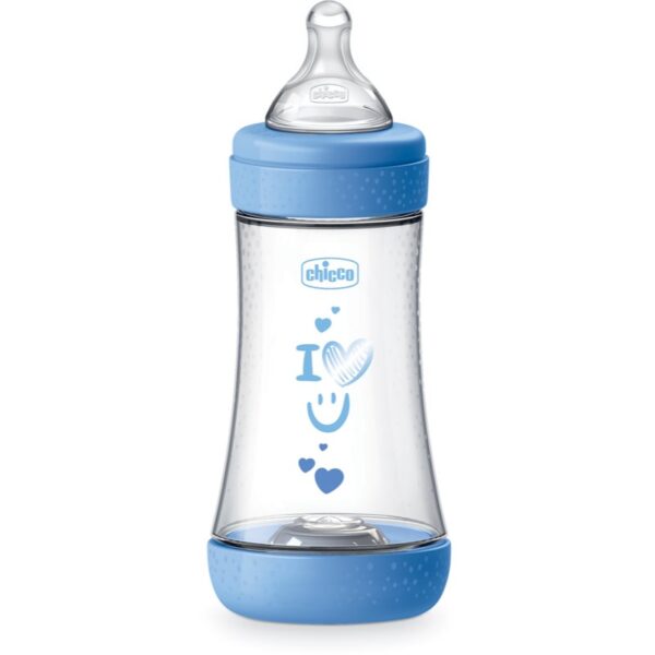Chicco Perfect 5 biberon pentru sugari 2 m+ Medium Flow Blue 240 ml-Țena