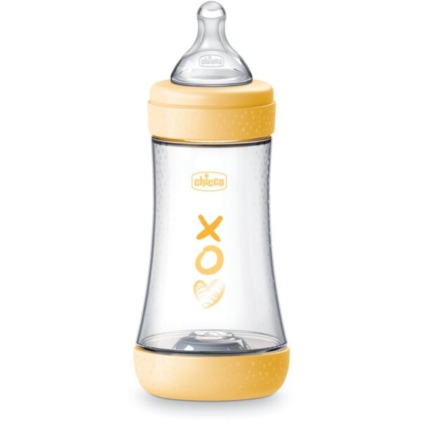 Chicco Perfect 5 biberon pentru sugari 2 m+ Medium Flow Yellow 240 ml-ro