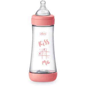 Chicco Perfect 5 biberon pentru sugari 4 m+ Fast Flow Pink 300 ml-ro
