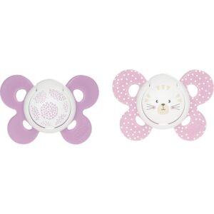 Chicco Physio Comfort 6-16m suzetă Girl - Dots/Cat 2 buc-Țena