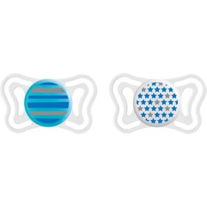 Chicco Physio Light 6-16m suzetă Boy-Strips/Stars 2 buc-Țena