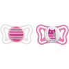 Chicco Physio Light 6-16m suzetă Girl-Strips/Owl 2 buc-Țena