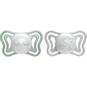 Chicco Physio Light Physio Forma Night suzetă 16-36 m Green/Grey 2 buc-Țena