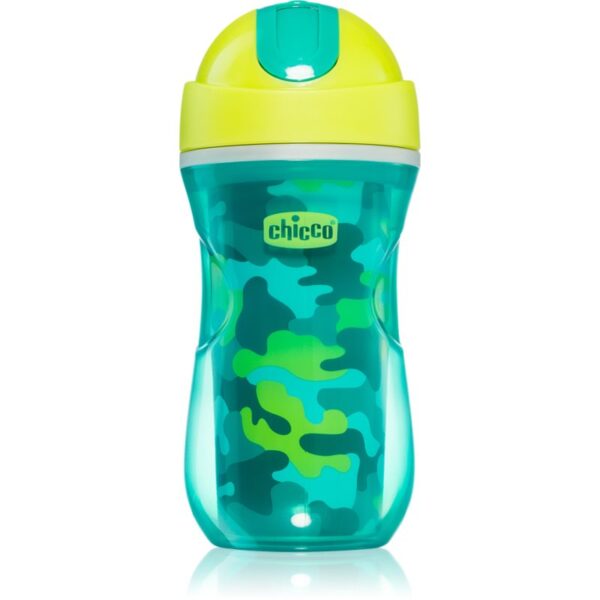 Chicco Sport Cup ceasca cu pai Green 12 m+ 266 ml-ro