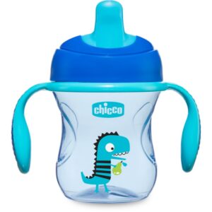 Chicco Train cană pentru antrenament cu mânere 6m+ Blue 200 ml-Țena