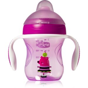 Chicco Training Cup Purple cană pentru antrenament cu mânere 6 m+ 200 ml-Țena