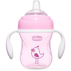Chicco Transition cană pentru antrenament cu mânere 4m+ Pink 200 ml-ro