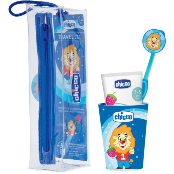 Chicco Travel Set set pentru îngrijirea dentară Blue 3 y+ 1 buc-ro