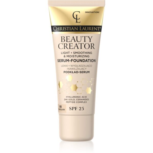 Christian Laurent Beauty Creator machiaj ușor de hidratare SPF 25 culoare 05 Porcelain 30 ml-ro