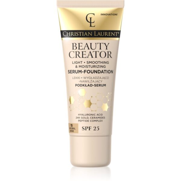 Christian Laurent Beauty Creator machiaj ușor de hidratare SPF 25 culoare 15 Natural Beige 30 ml-ro