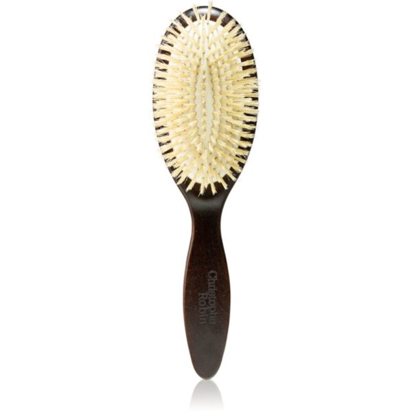 Christophe Robin Detangling Hairbrush perie din lemn pentru păr cu peri de mistret 1 buc-ro