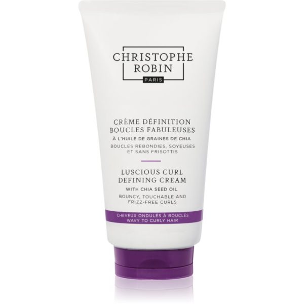 Christophe Robin Luscious Curl Defining Cream with Chia Seed Oil crema de netezire pentru par ondulat si cret 150 ml-Țena