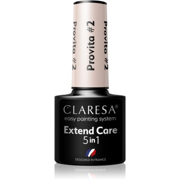 Claresa Extend Care 5 in 1 Provita baza gel pentru unghii efect regenerator culoare #2 5 g-ro