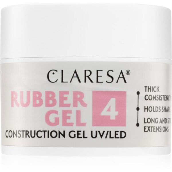 Claresa Rubber Gel Construction Gel UV/LED Gel pentru extensiile unghiilor culoare 04 12 g-Țena
