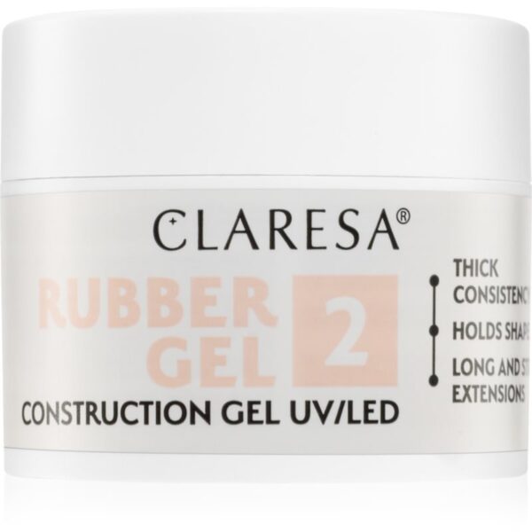 Claresa Rubber Gel Construction Gel UV/LED Gel pentru extensiile unghiilor culoare 2 12 g-Țena