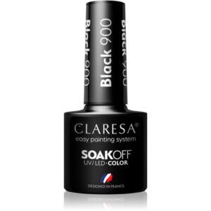 Claresa SoakOff UV/LED Color Black lac de unghii sub forma de gel culoare 900 5 g-ro