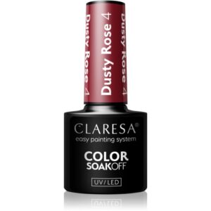 Claresa SoakOff UV/LED Color Dusty Rose lac de unghii sub forma de gel culoare 4 5 g-Țena