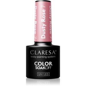 Claresa SoakOff UV/LED Color Dusty Rose lac de unghii sub forma de gel culoare 7 5 g-Țena