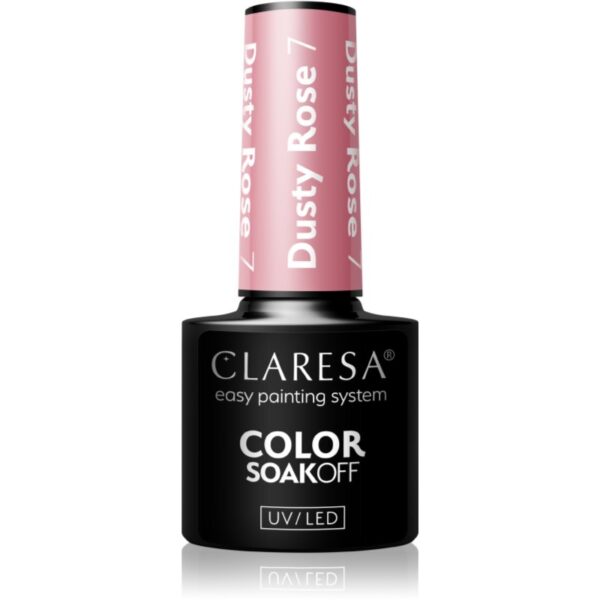 Claresa SoakOff UV/LED Color Dusty Rose lac de unghii sub forma de gel culoare 7 5 g-Țena