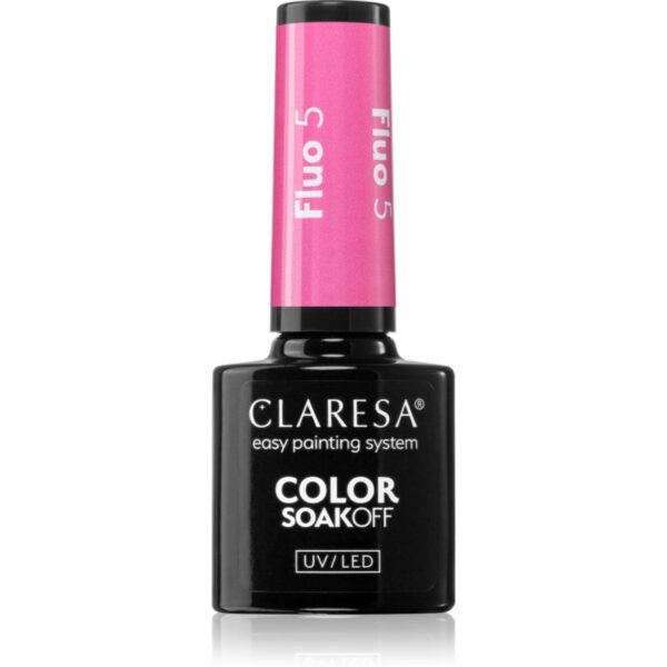 Claresa SoakOff UV/LED Color Fluo lac de unghii sub forma de gel culoare 5 g-ro