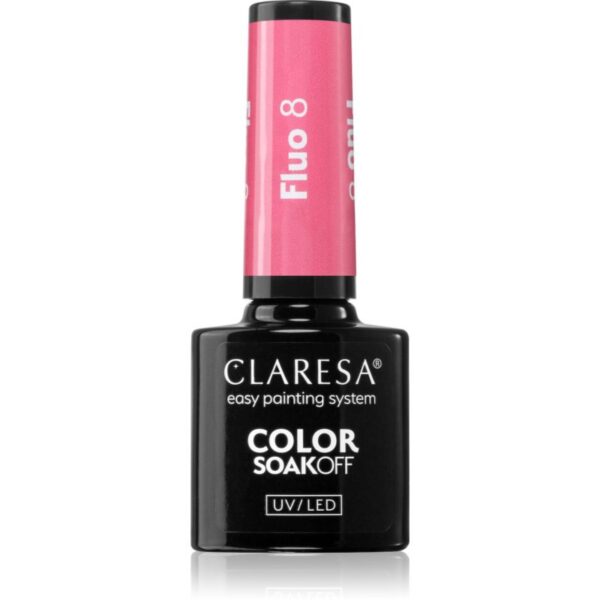 Claresa SoakOff UV/LED Color Fluo lac de unghii sub forma de gel culoare 5 g-ro