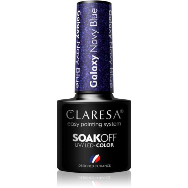 Claresa SoakOff UV/LED Color Galaxy lac de unghii sub forma de gel culoare Navy Blue 5 g-ro