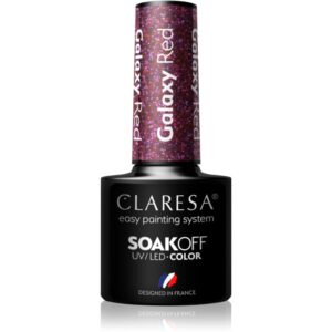 Claresa SoakOff UV/LED Color Galaxy lac de unghii sub forma de gel culoare Red 5 g-ro