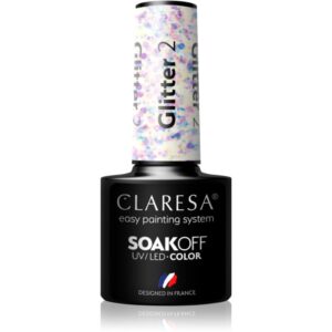 Claresa SoakOff UV/LED Color Glitter lac de unghii sub forma de gel culoare 2 5 g-ro