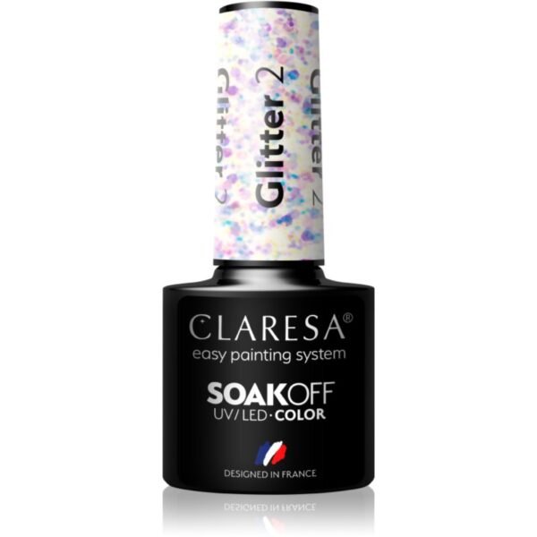 Claresa SoakOff UV/LED Color Glitter lac de unghii sub forma de gel culoare 2 5 g-ro