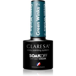 Claresa SoakOff UV/LED Color Green Winks lac de unghii sub forma de gel culoare 2 5 g-ro