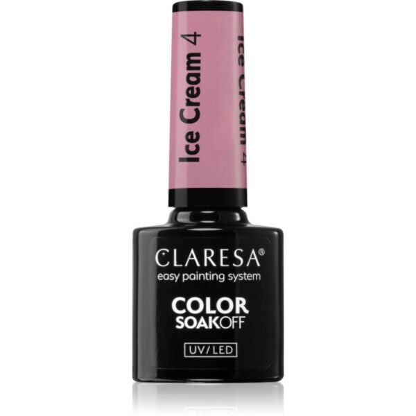 Claresa SoakOff UV/LED Color Ice Cream lac de unghii sub forma de gel culoare 4 5 g-ro